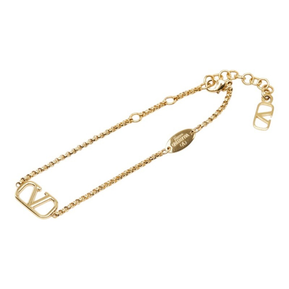 Valentino V-logo bracelet, gold plated, women's.